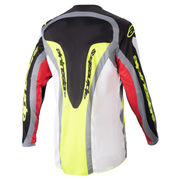 Alpinestars fluid agent jersey black mars red yellow fluo - immagine 2