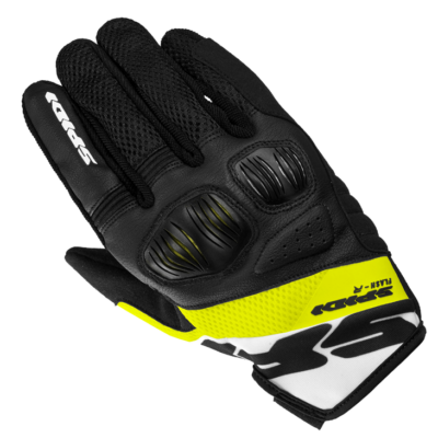 Spidi guanto in tessuto flash r evo nero/yellow fluo