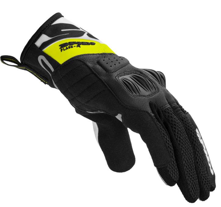 Spidi guanto in tessuto flash r evo nero/yellow fluo - immagine 2