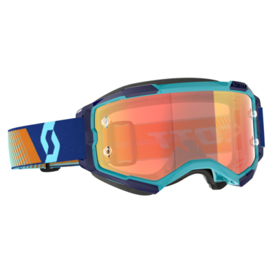 Maschera Scott Fury royal blue/orange - orange chrome works