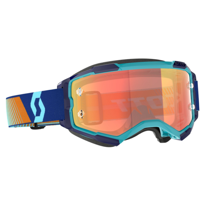 Maschera Scott Fury royal blue/orange - orange chrome works