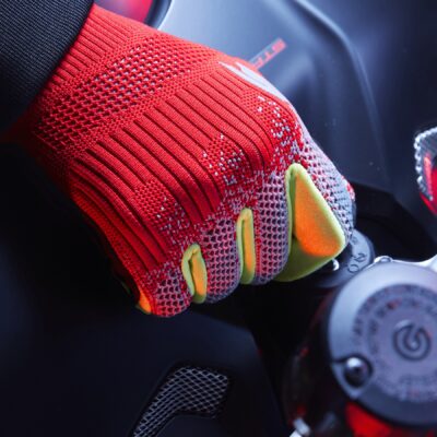Guanto Spidi x-knit nero/rosso