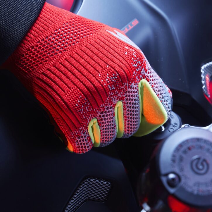 Guanto Spidi x-knit nero/rosso