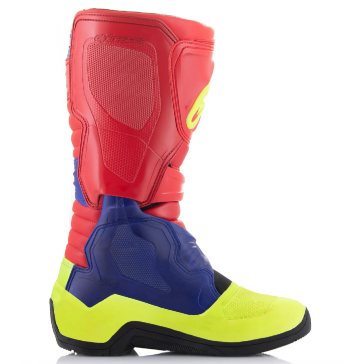 Alpinestars stivale tech 3 bright red dark blu yellow fluo - immagine 3