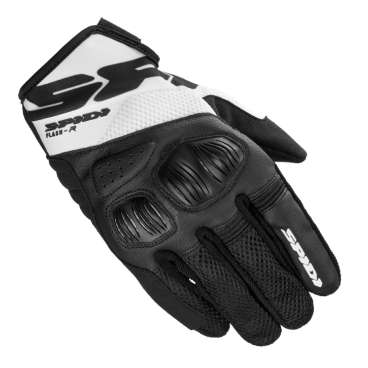 Spidi guanto in tessuto flash-r evo nero/bianco b79 011