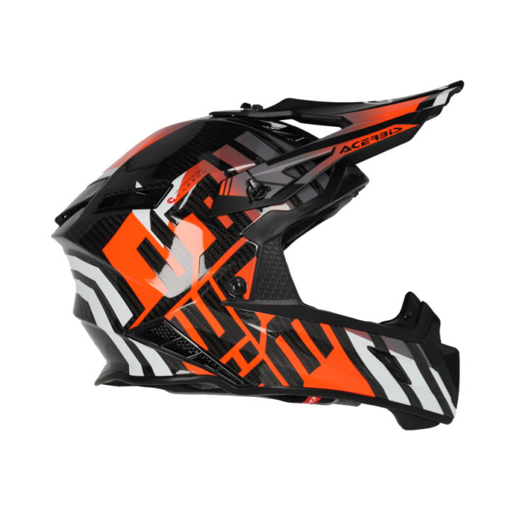 Casco Acerbis steel carbon 22/06 black fluo orange - immagine 4