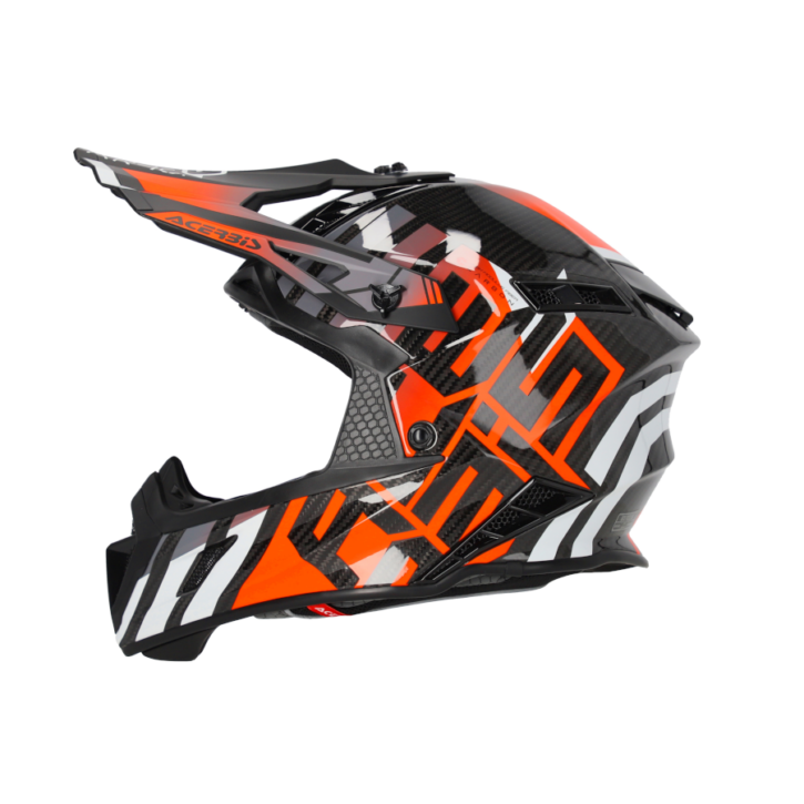 Casco Acerbis steel carbon 22/06 black fluo orange - immagine 2