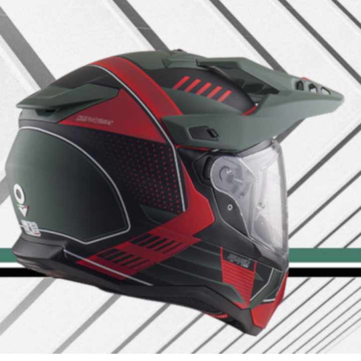 Casco Nos ns-9 dual sport omega red mat - immagine 2