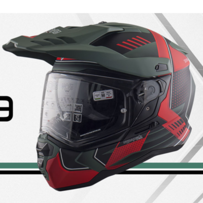 Casco Nos ns-9 dual sport omega red mat