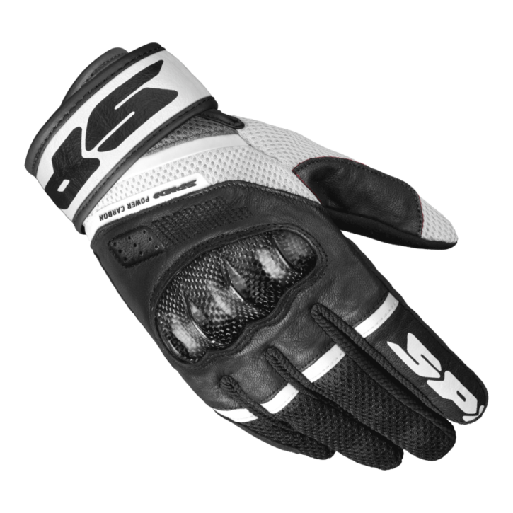 Spidi guanto power carbon nero bianco