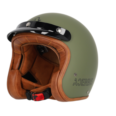 Casco jet Acerbis skodela verde militare