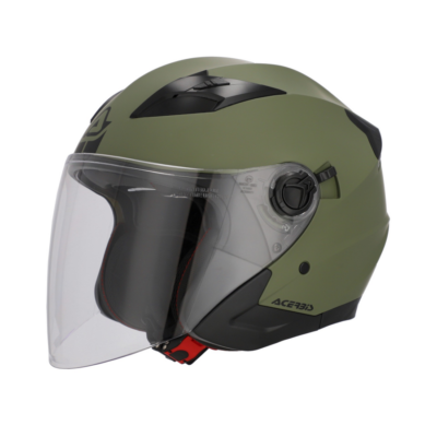 Casco jet Acerbis firstway verde militare