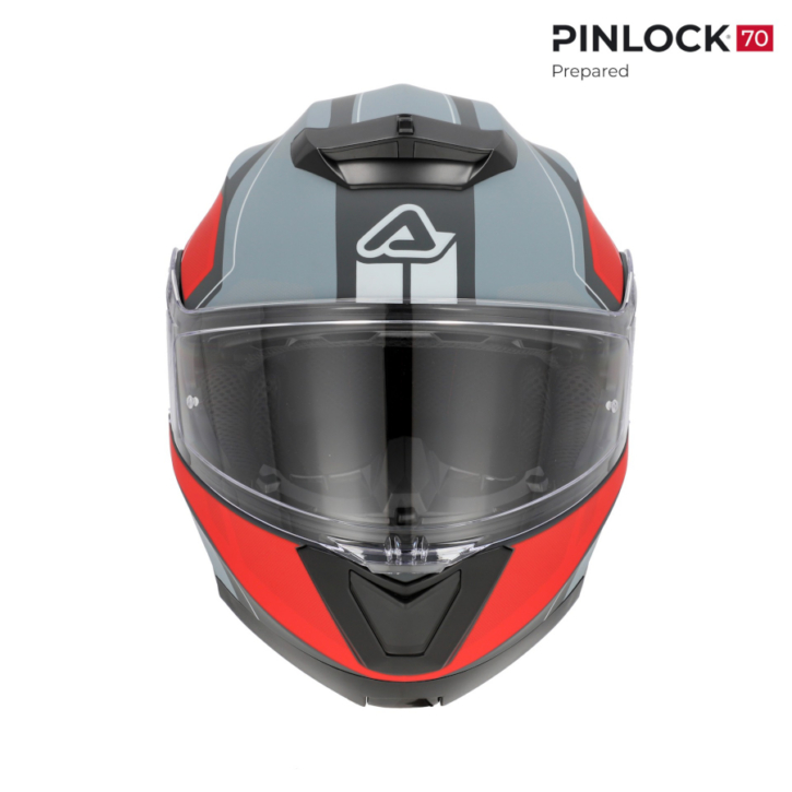 Casco modulare Acerbis serel 22/06 grigio/rosso - immagine 2
