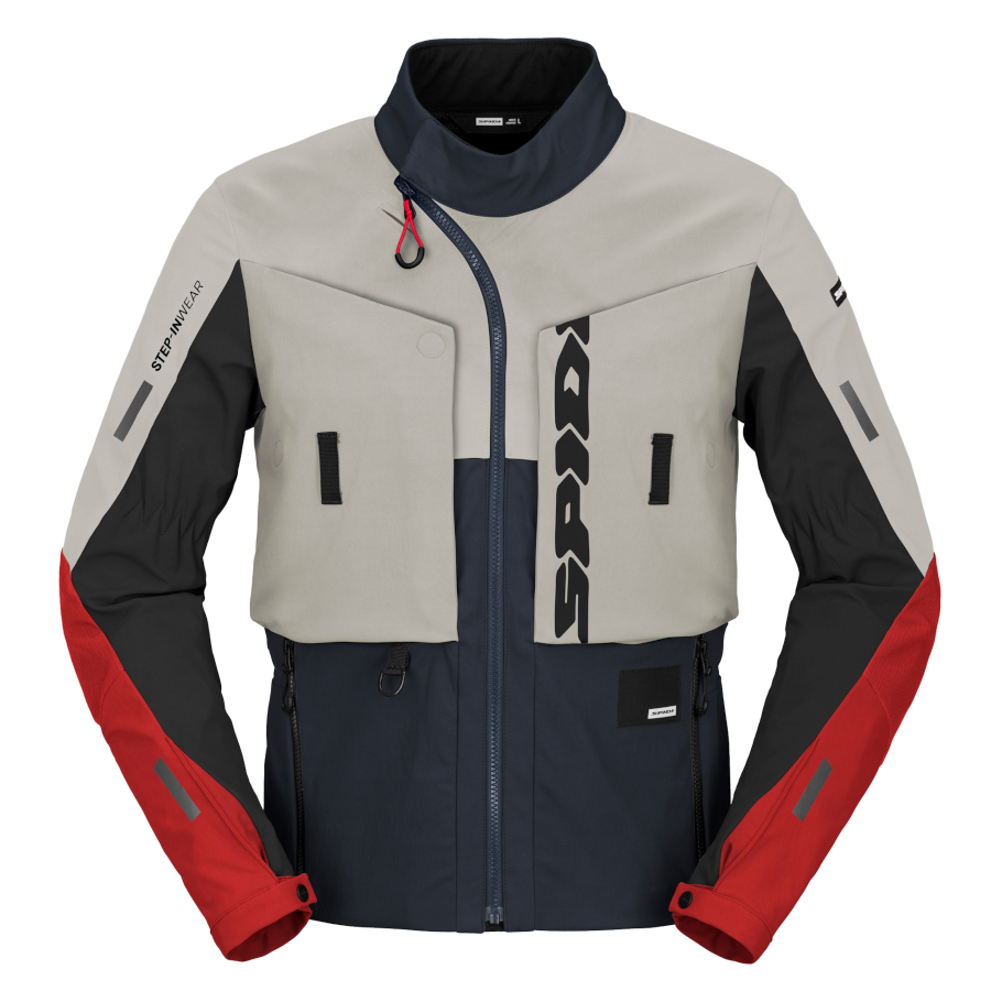 Spidi frontier jacket blu/ghiaccio/rosso t345 422