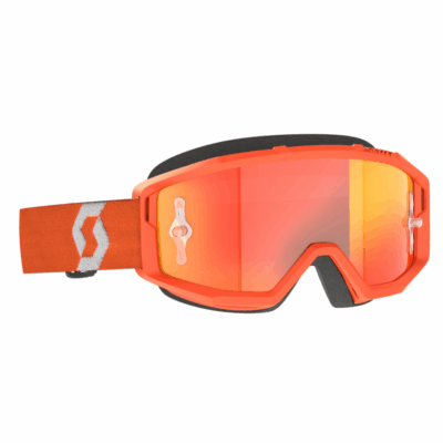 Maschera Scott primal orange/white orange chrome