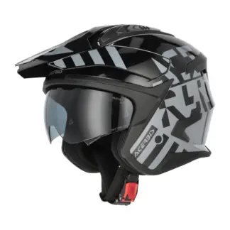 Casco Acerbis Jet Aria Evo Graphic Grigio/nero 293
