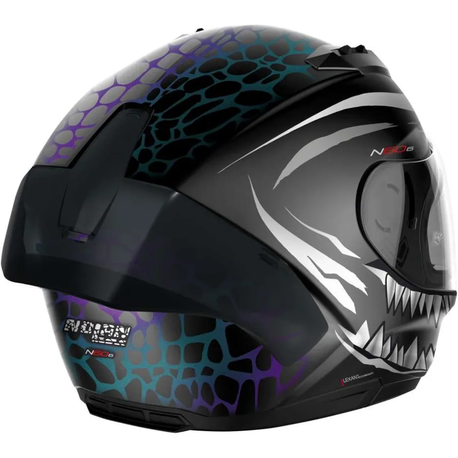 Casco Nolan N60-6 Sport Ravenous Bianco Nero Opaco 028 - immagine 3