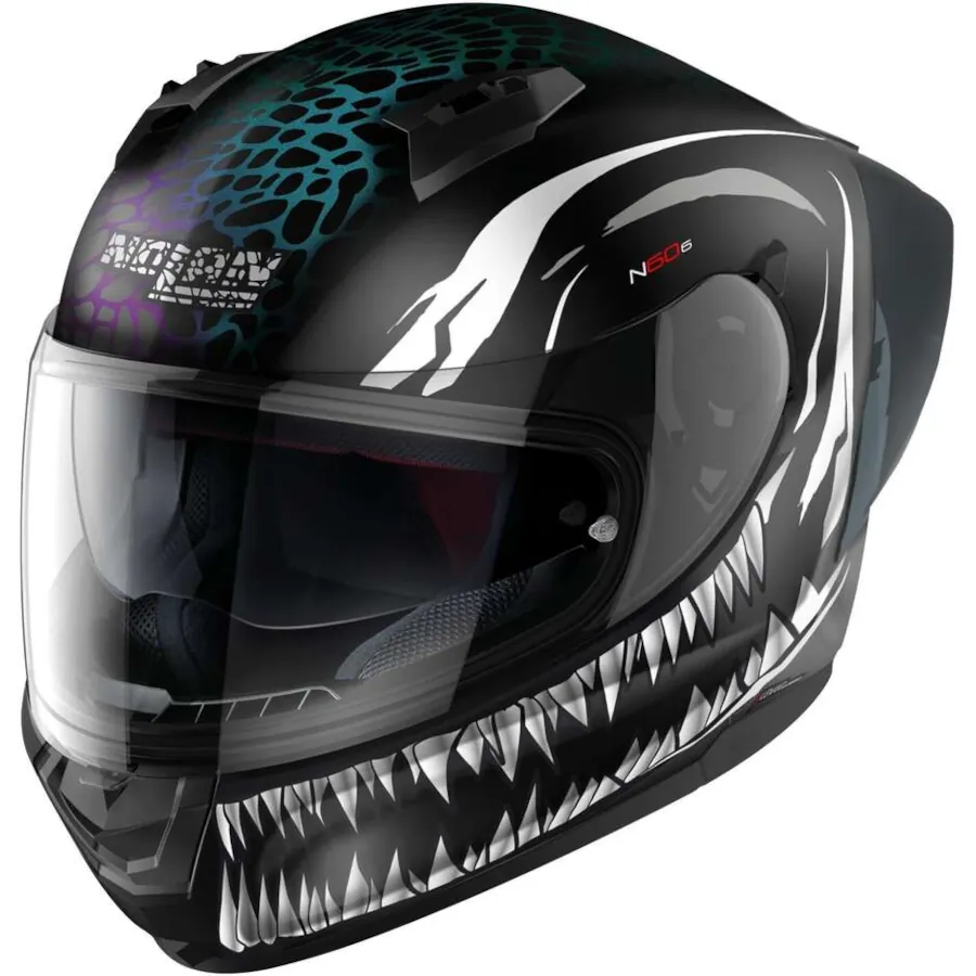 Casco Nolan N60-6 Sport Ravenous Bianco Nero Opaco 028